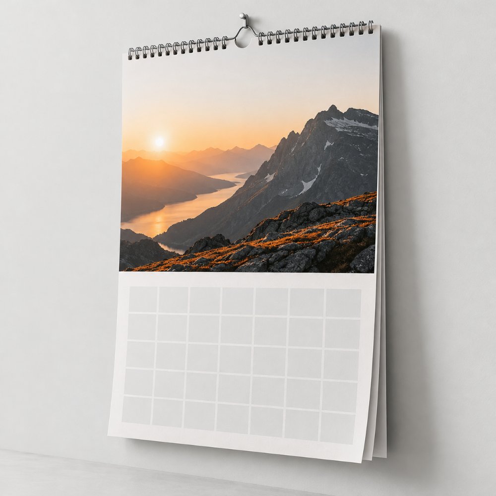 Calendrier mural à anneaux